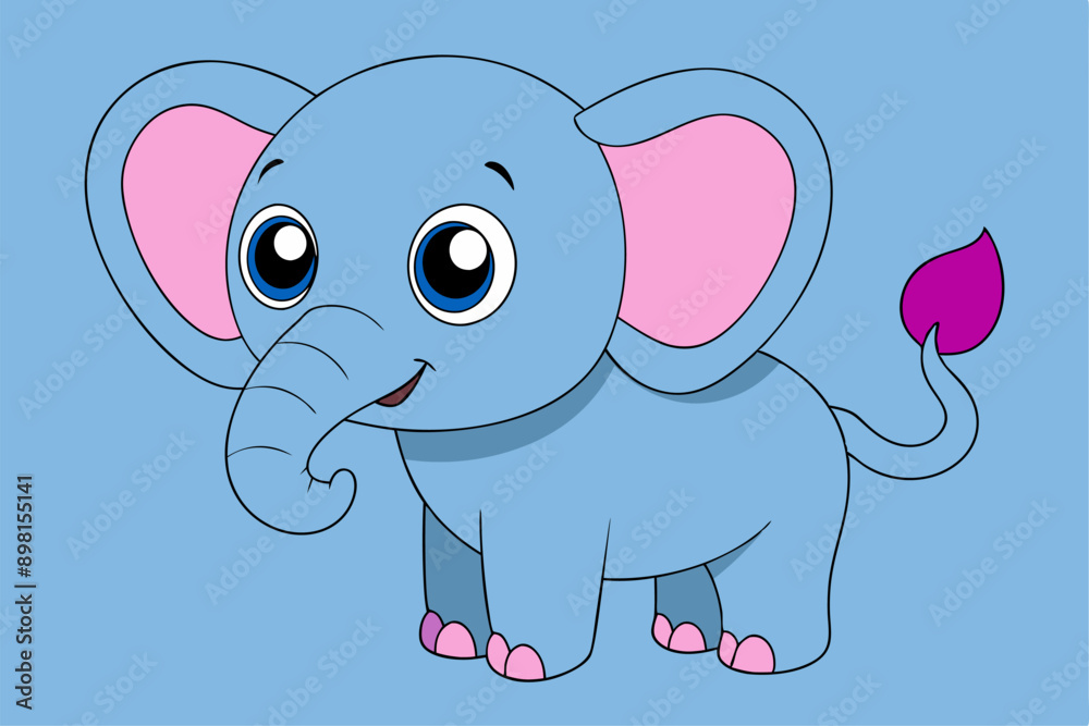 Obraz premium Elegant Elephant Vector Art for Graphic Design – Perfect for Logos, Illustrations, and Creative Branding Projects