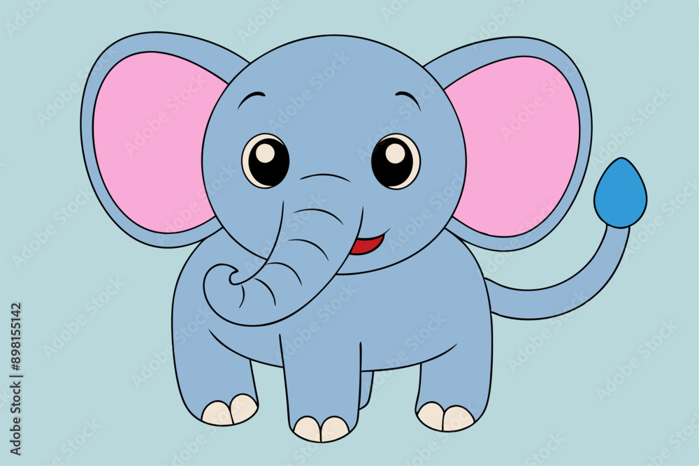 Fototapeta premium Elegant Elephant Vector Art for Graphic Design – Perfect for Logos, Illustrations, and Creative Branding Projects