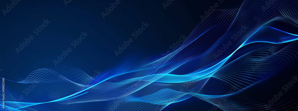 Light blue wave background.