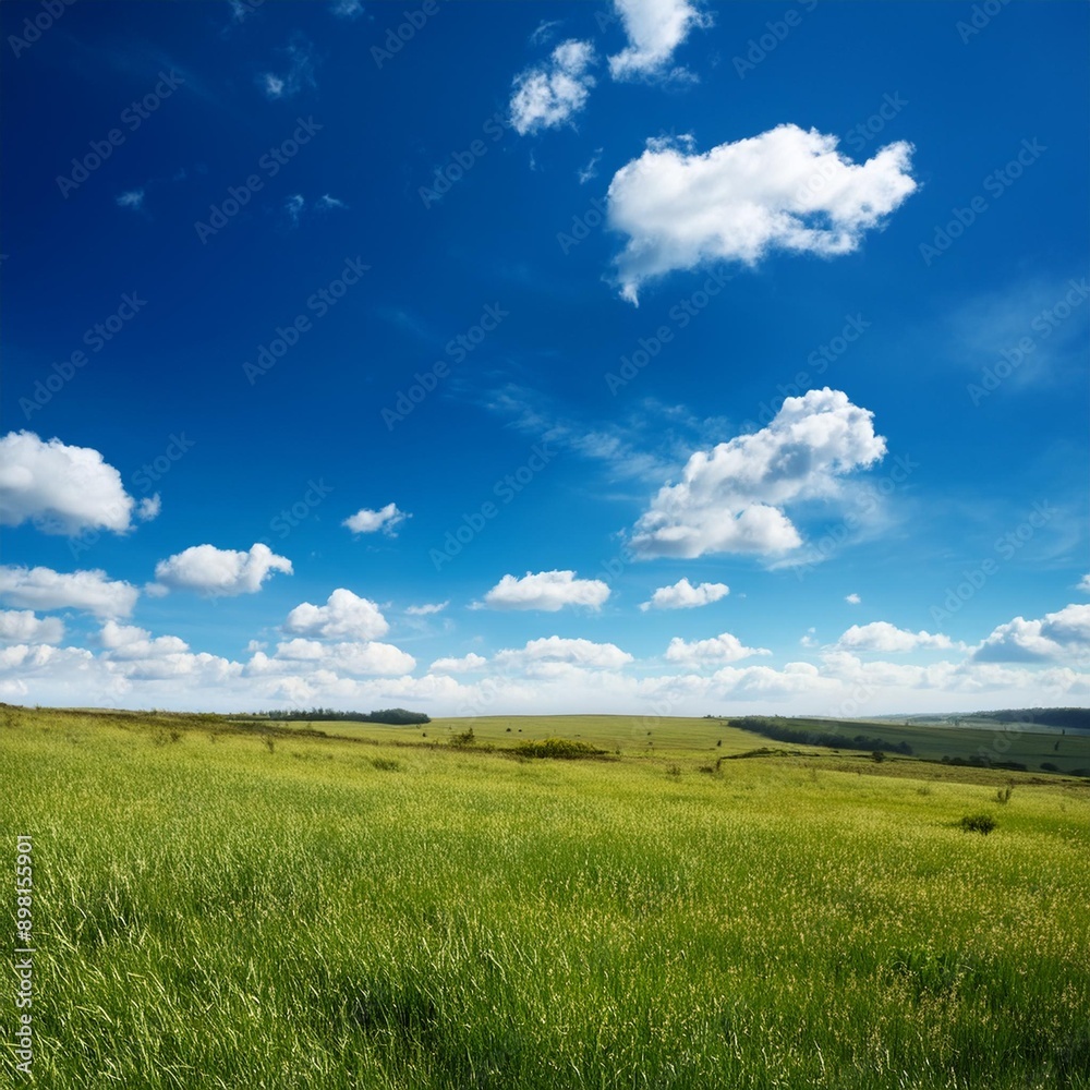 cloudy blue sky background, AI generated