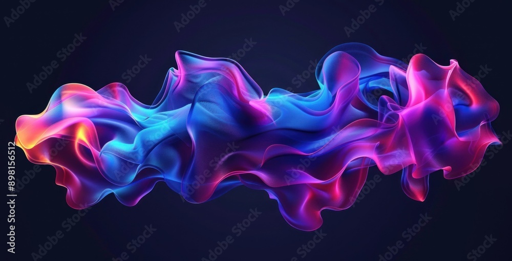 A vibrant abstract swirl of blue purple and pink hues against a dark background A vibrant abstract swirl of blue purple and pink hues against a dark background