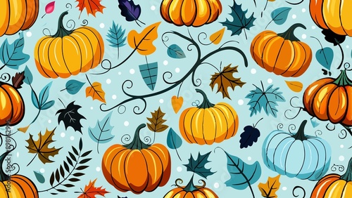 Hallowen pattern various pumpkin