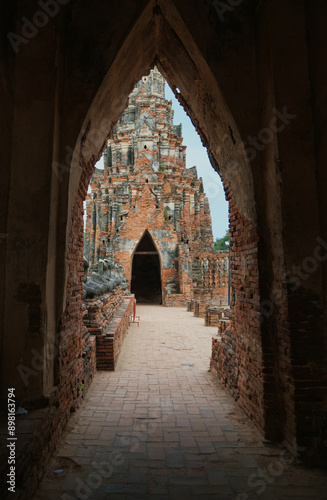 Chaiwatthanaram ruins in ayutthaya thailand