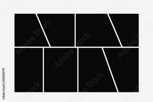  Collage Frame Vector Illustration Collage Template