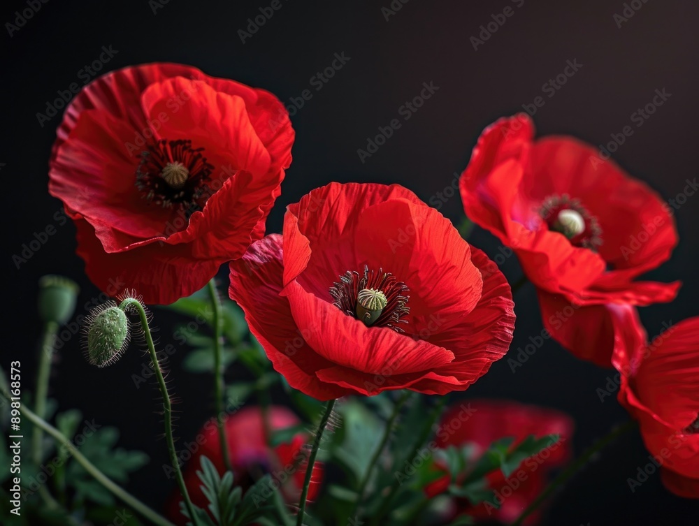 Obraz premium Red flowers in vase