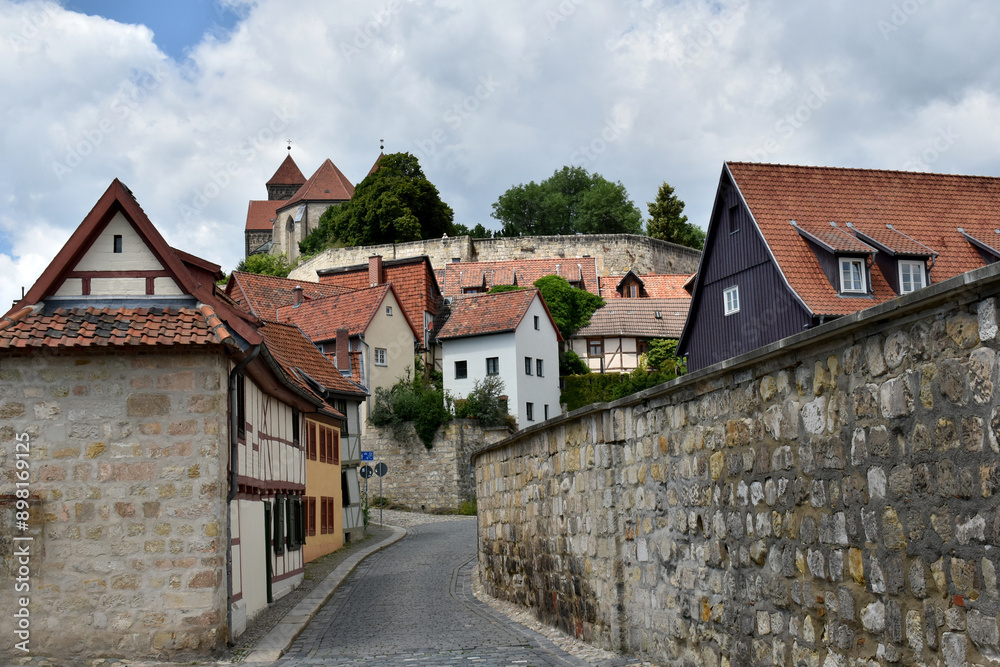 Blick zum Schlossberg in Quedlinburg Blick zum Schlossberg in Quedlinburg