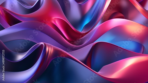 Wallpaper Mural A purple and blue wave with a pinkish hue. Abstract background Torontodigital.ca