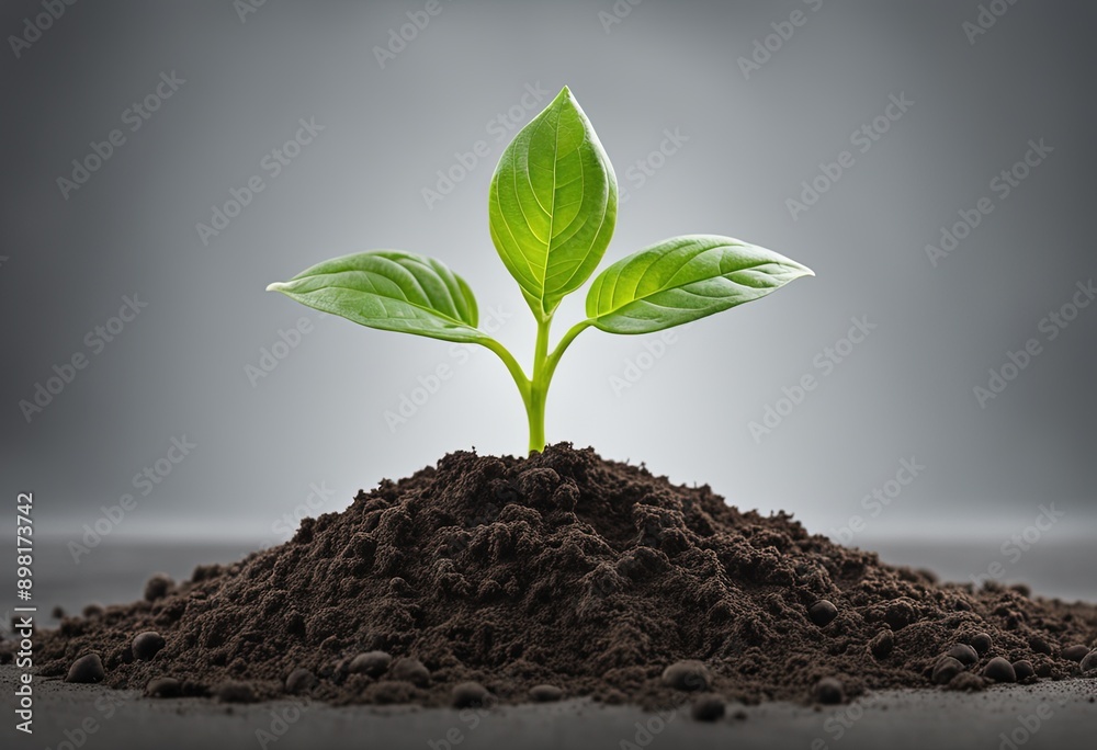 Emerging Seedling in Soil Emerging Seedling in Soil