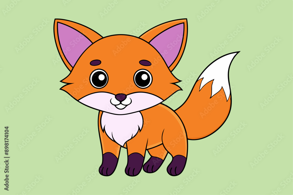 Obraz premium Charming Fox Vector Graphic Design Elements for Illustrations, Logos, and Branding