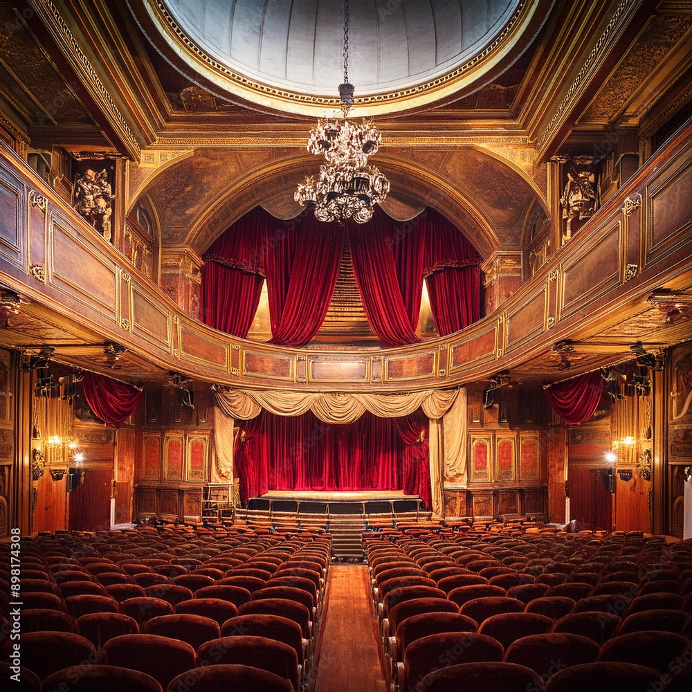 Obraz premium interiors of a theatre, AI generated