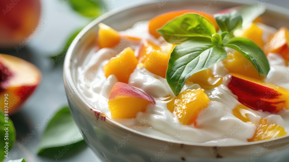 fruit yogurt close-up. Selective focus. fruit yogurt close-up. Selective focus.