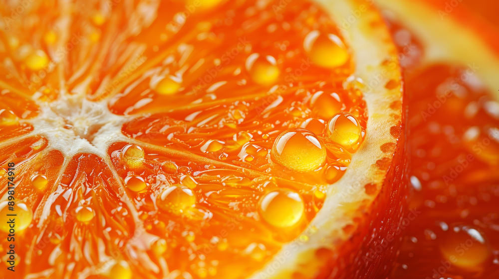 close up shot of an orange slice background close up shot of an orange slice background