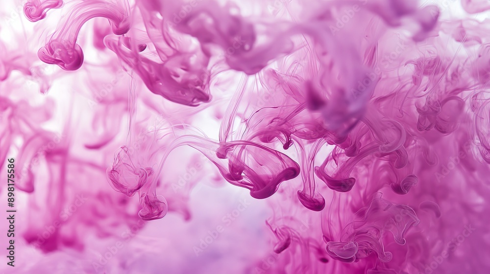 A beautiful, colorful, and vibrant display of pink smoke. Abstract background A beautiful, colorful, and vibrant display of pink smoke. Abstract background