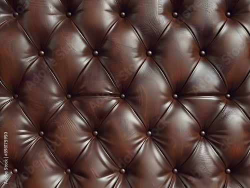 Brown leather texture with buttons for background