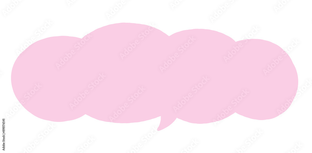 シンプルなピンクの雲形のフレーム