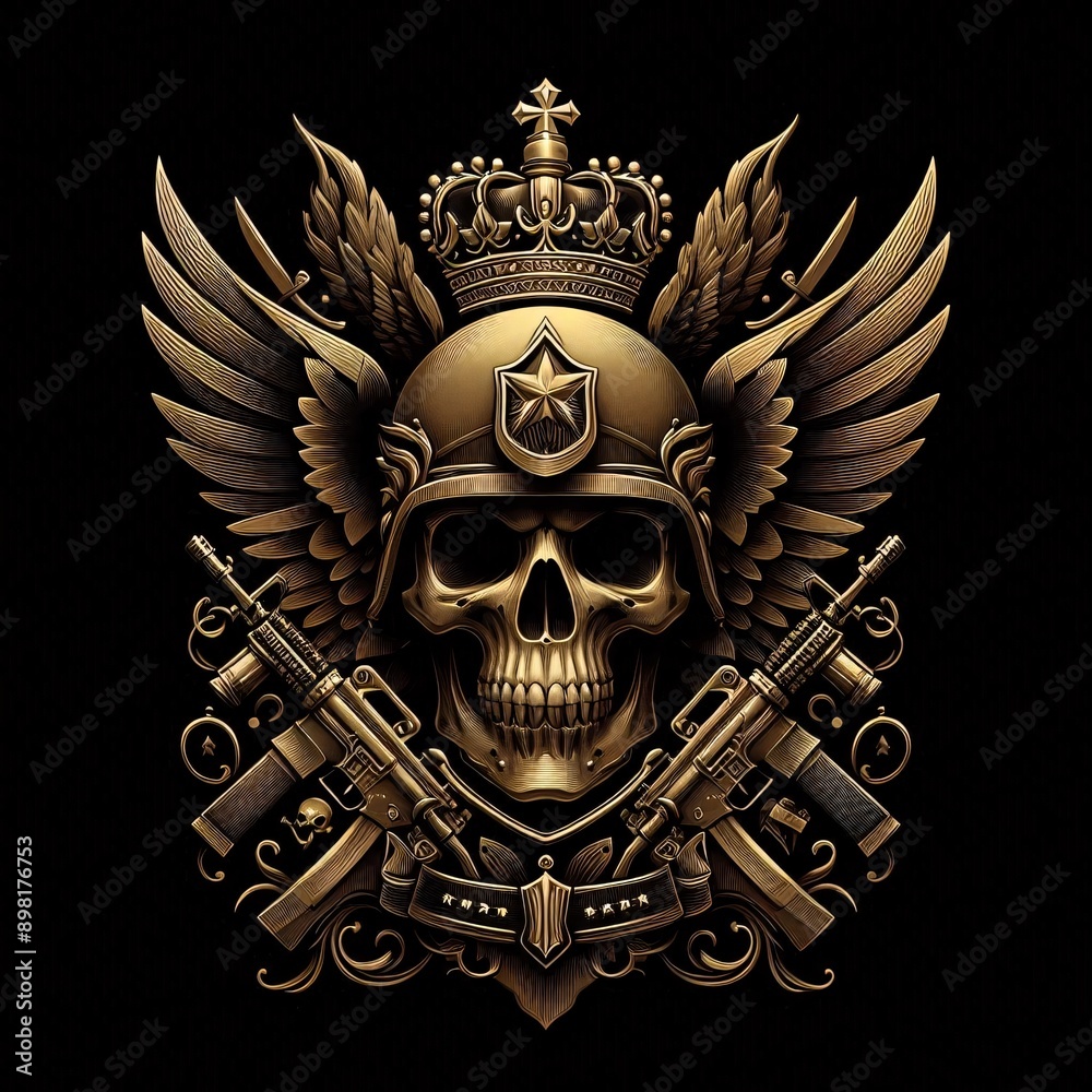 Obraz premium Metal army emblem or medals 