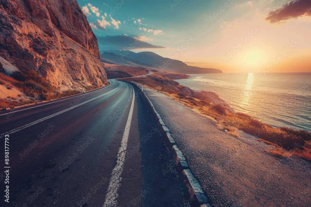 Coastal Road Sunset Coastal Road Sunset