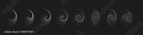 A set of impossible shapes. Optical illusion. Abstract shapes. Minimal geometric logo. Vector illustration EPS 10