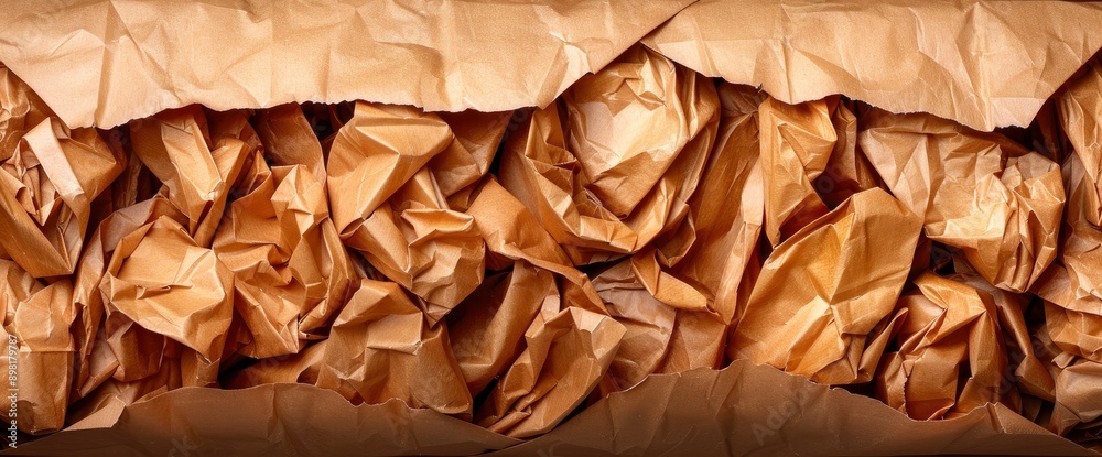 Naklejka premium Kraft Paper Texture For Wrapping, Offering An Eco-Friendly And Rustic Look