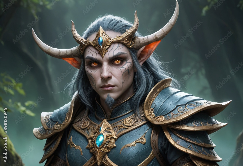 Digital illustration of a fantasy character. Digital illustration of a fantasy character.