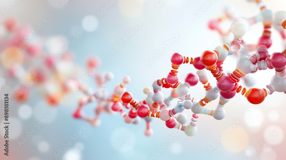 Abstract representation of DNA structure with vibrant colors, illustrating the complexity of genetics and molecular biology. Abstract representation of DNA structure with vibrant colors, illustrating the complexity of genetics and molecular biology.