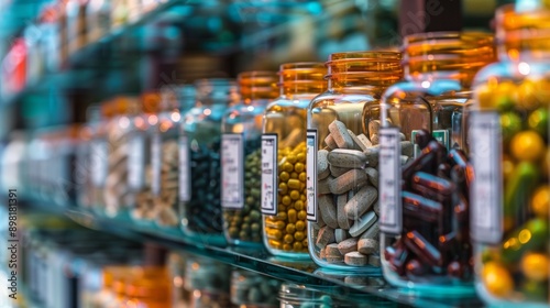 Assorted Supplements in Glass Jars © Juan