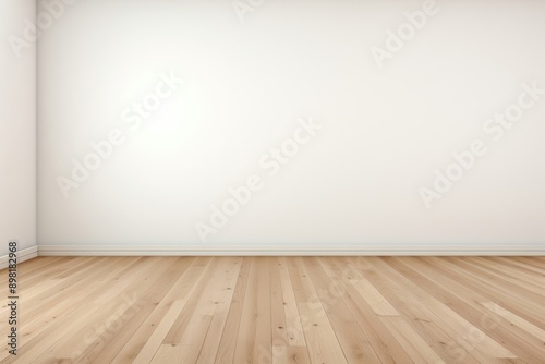 Blank wall with wooden flooring.