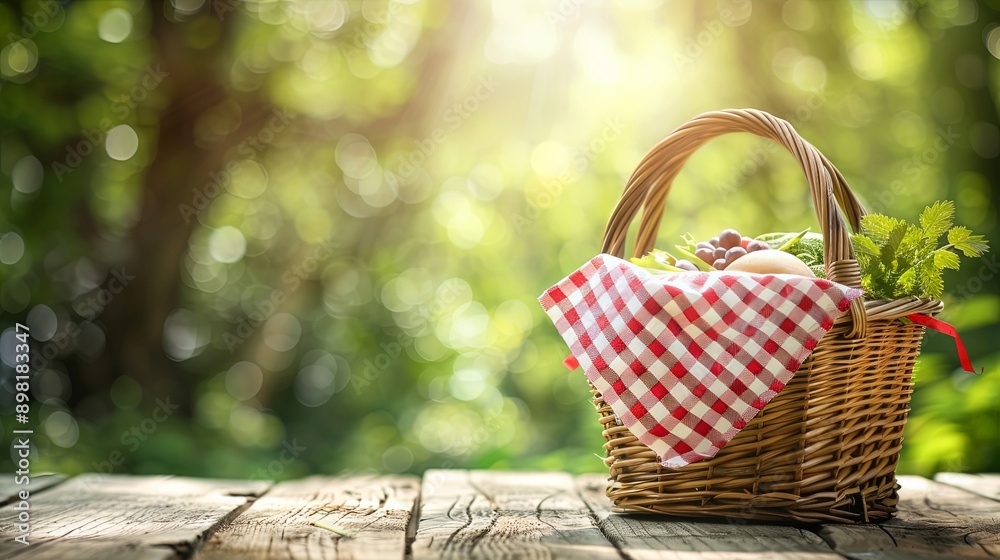 Picnic Basket Ready for a Day Out in Nature