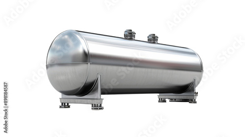 aluminum tank isolated on transparent background