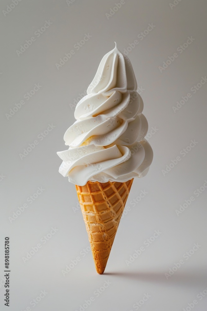 Ice Cream Cone with Whipped Cream Ice Cream Cone with Whipped Cream