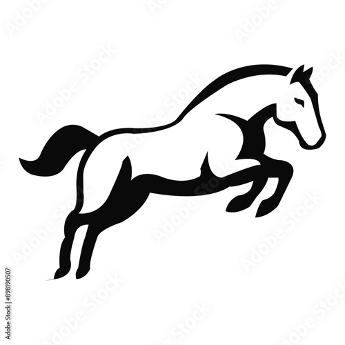 Horse jump vector art