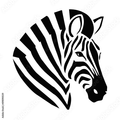 Zebra head vector art