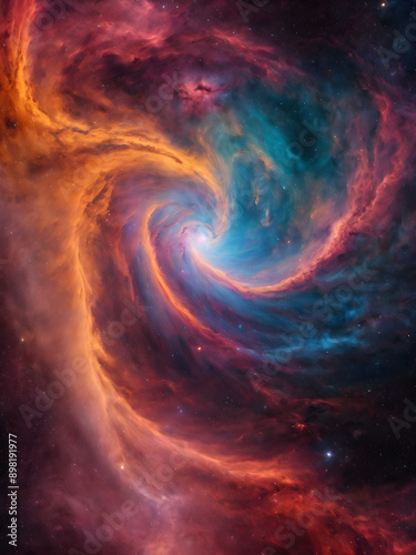 Nebula background with swirling colors © LooPanda-Pictures