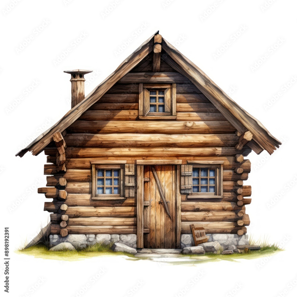 Wooden cabin architecture building house. Wooden cabin architecture building house.