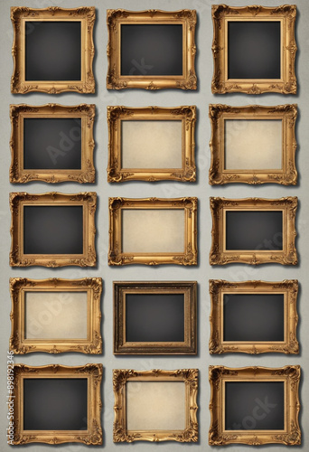  Vintage photo frames and borders set. 