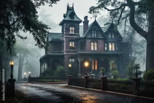 Haunted mansion architecture building outdoors. © Rawpixel.com