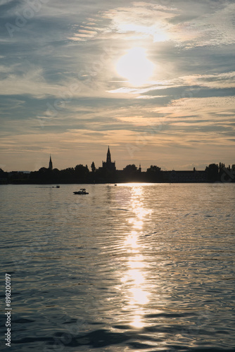 Abendsonne über Konstanz am Bodensee