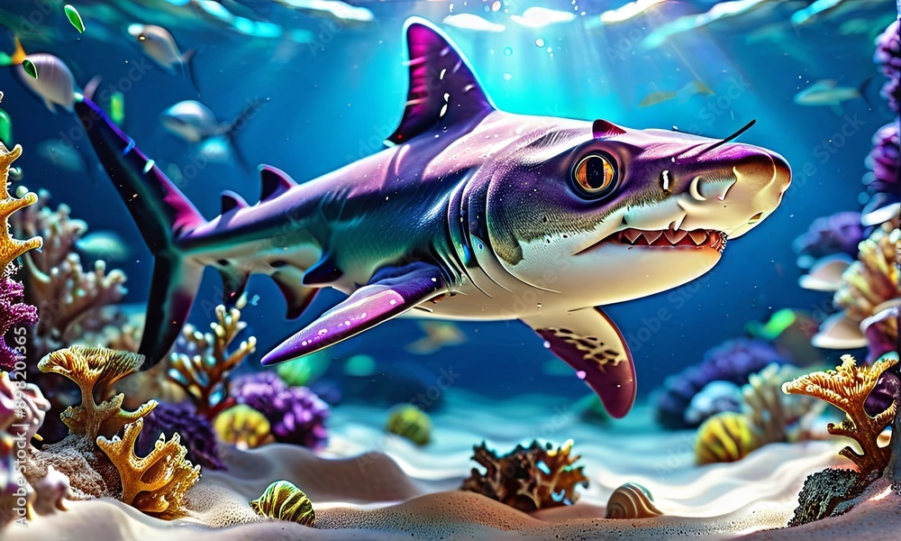 Fototapeta premium Playful Shark Pup