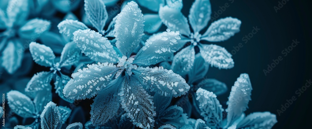 Frosty Pattern, Evoking A Wintry And Magical Feel With Icy Blue Hues Frosty Pattern, Evoking A Wintry And Magical Feel With Icy Blue Hues