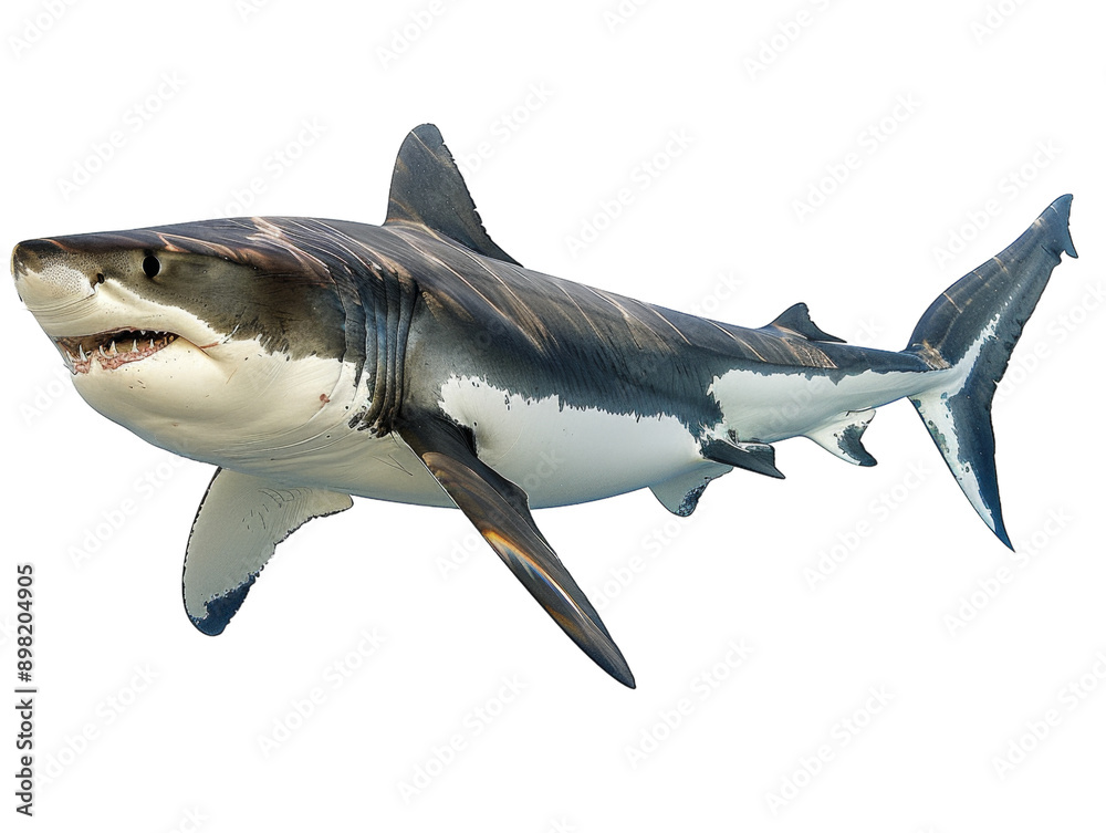 Fototapeta premium Shark isolated on transparent background