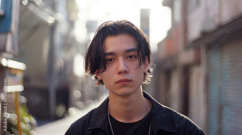 男, 男性, 若者, 学生, 無表情, ファッション, ポートレート, 日本, アジア, 東京, カルチャー, Man, male, youth, student, expressionless, fashion, portrait, Japan, Asia, Tokyo, culture