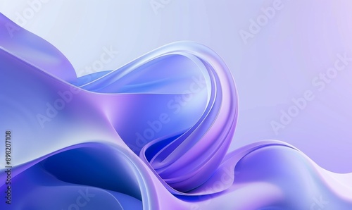 Abstract background wallpaper. blue and purple gradient, modern design element, ribbon made from smooth lines on a dark blue background