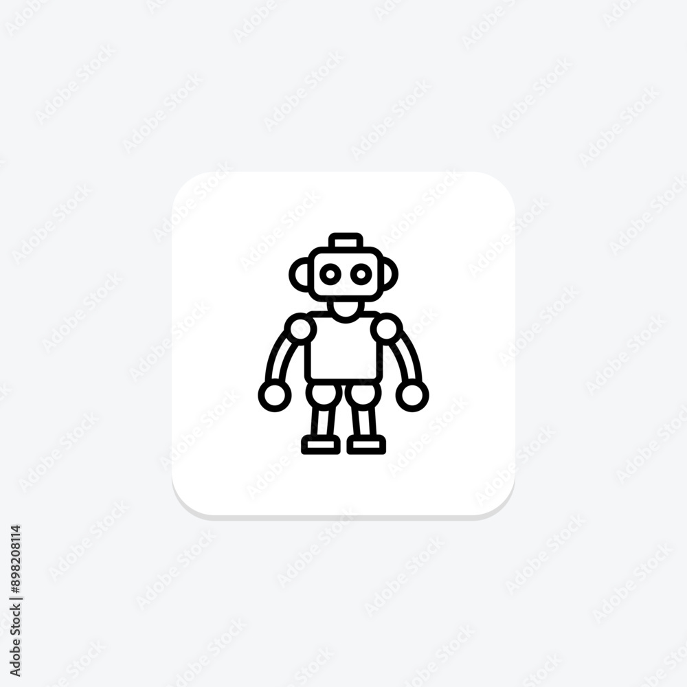 Robot line icon , vector, pixel perfect, illustrator file Robot line icon , vector, pixel perfect, illustrator file