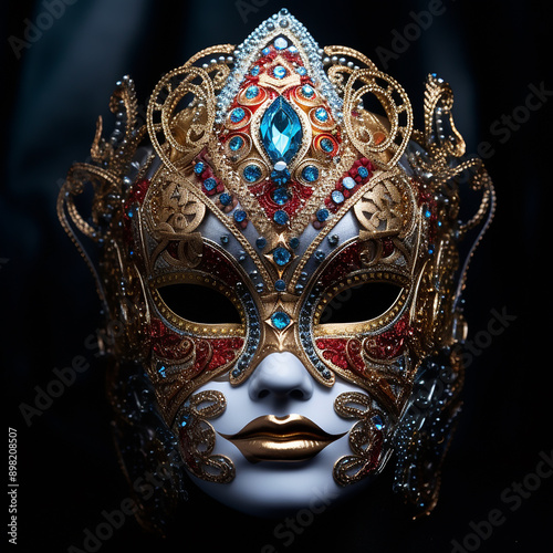 Diamond Encrusted Mask Professional Studio Photo