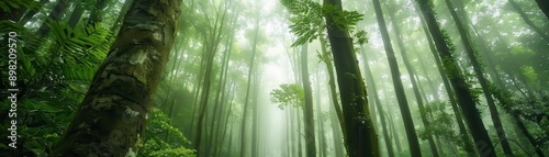 Immerse yourself in a lush forest of dense, ancient, towering trees