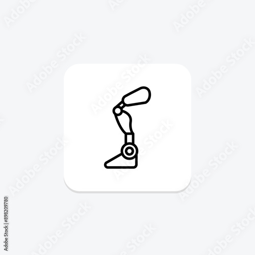 Robot Leg line icon , vector, pixel perfect, illustrator file