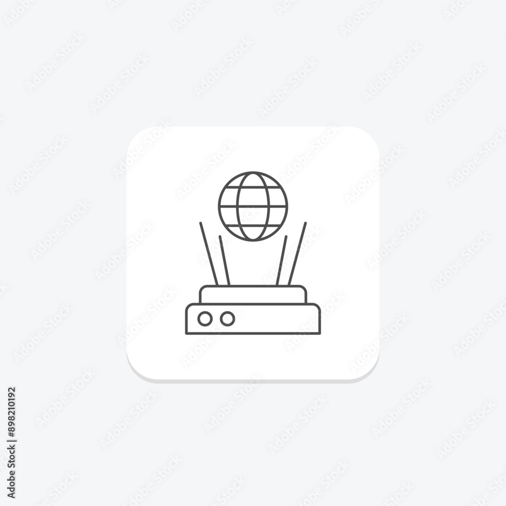 Technological Hologram thinline icon , vector, pixel perfect, illustrator file Technological Hologram thinline icon , vector, pixel perfect, illustrator file