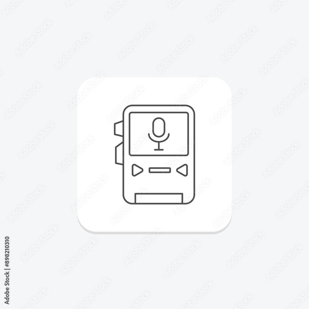 Voice Recording thinline icon , vector, pixel perfect, illustrator file Voice Recording thinline icon , vector, pixel perfect, illustrator file