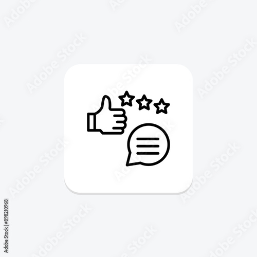 Feedback line icon , vector, pixel perfect, illustrator file