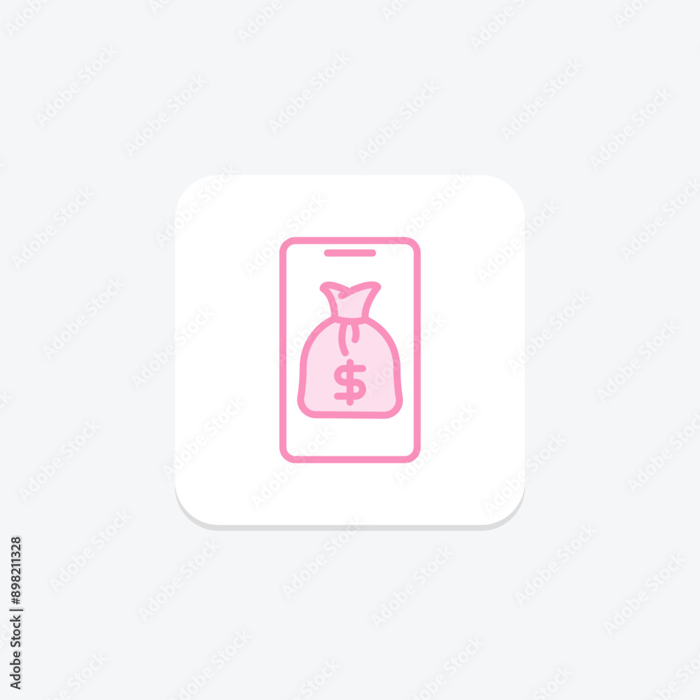 Online Transaction duotone line icon , vector, pixel perfect, illustrator file Online Transaction duotone line icon , vector, pixel perfect, illustrator file